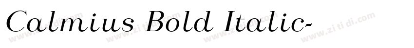 Calmius Bold Italic字体转换